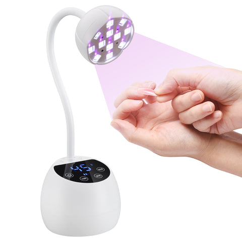 UV Nail Lamp Cordless Mini UV Light for Gel Nails Polish 36W Rechargeable LED Nail Light Nail Dryer with 4 Timers & Auto Sensor, Fast Curing Goosenecks Lamp for Home DIY Manicure