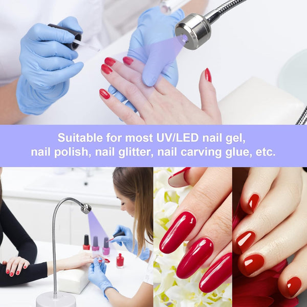Classics UV LED Nail Lamp for Gel Nail Polish Professional Mini Cordless Curing Nail Lamp Rechargeable Portable Gooseneck UV Light Nail Dryer for Nail Tips Extension